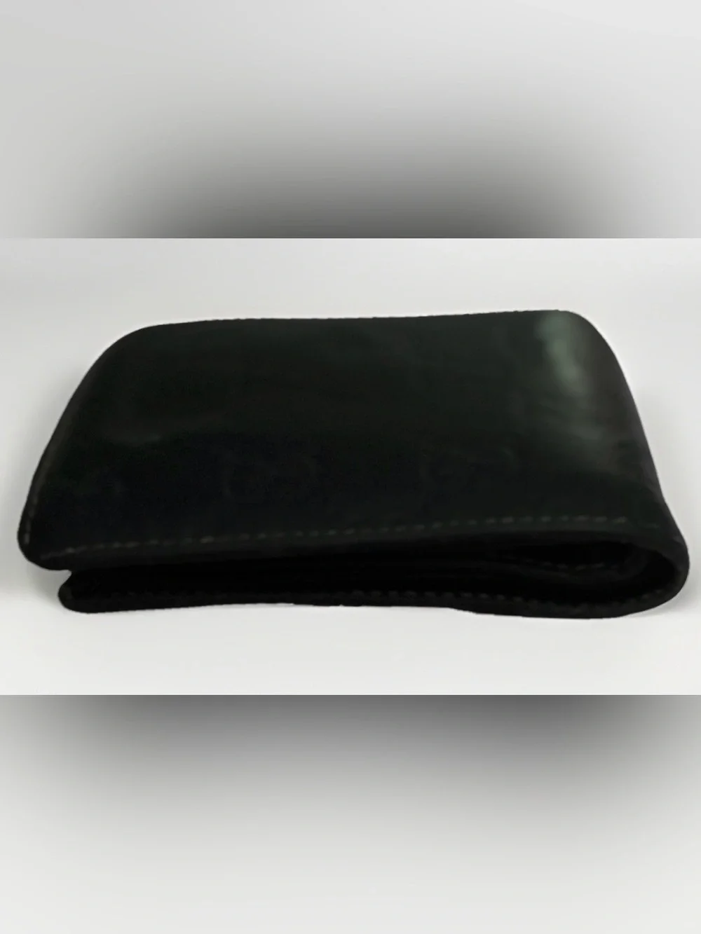 Gucci Black Embossed Leather Money Clip Wallet